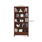 Standard Wooden Bookshelf Closed Back Contemporary Bookcase with Drawers