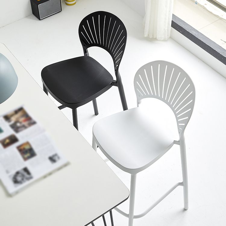 Nordic Plastic Stackable Counter Stools Macron Colorful Indoor Bar Stool with Plastic Seat Clearhalo 'Bar Furniture' 'Bar Stools' 'bar_stools' 'furn' 'furn_bar_stools' 'furniture_bar_stools' 'Kitchen & Dining Furniture' 'kitchen&dining_furn' 'kitchen' 'kitchen_furn' Furniture' 1200x1200_bc0fc1ba-3512-46a3-ab07-547c2131d0ff