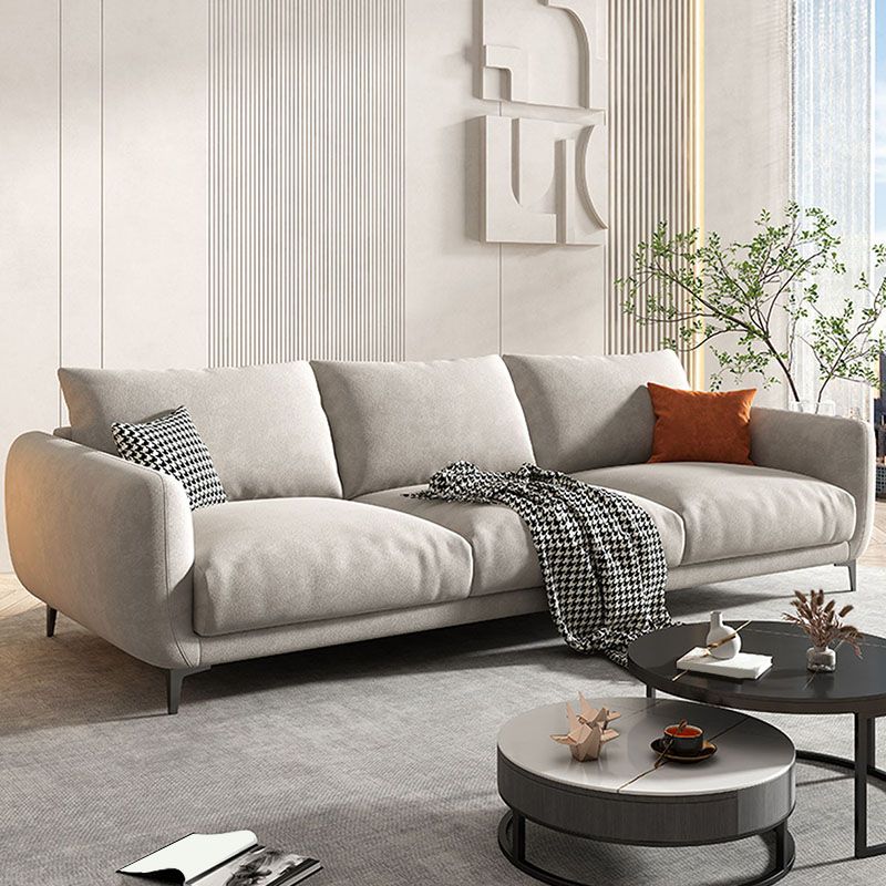 Sièges contemporains beige avec oreillers canapé de bras carré pour le salon