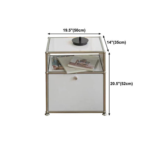 Sideboard contemporanea in acciaio inossidabile per soggiorno