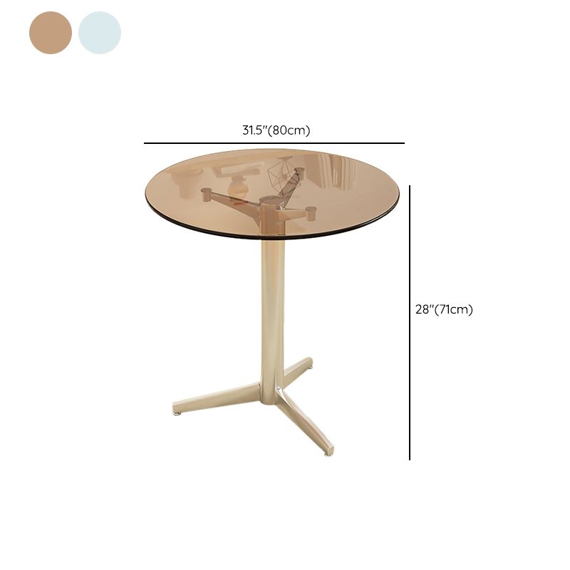 Modern Glass Desktop Geometric Dining Table Metal Base for Dining Room Clearhalo 'Dining Tables & Seating' 'Dining Tables' 'dining_table' 'furn' 'furn_dining_table' 'Furniture' 'Kitchen & Dining Furniture' 1200x1200_bc124373-d4d7-4349-aff7-920657406878