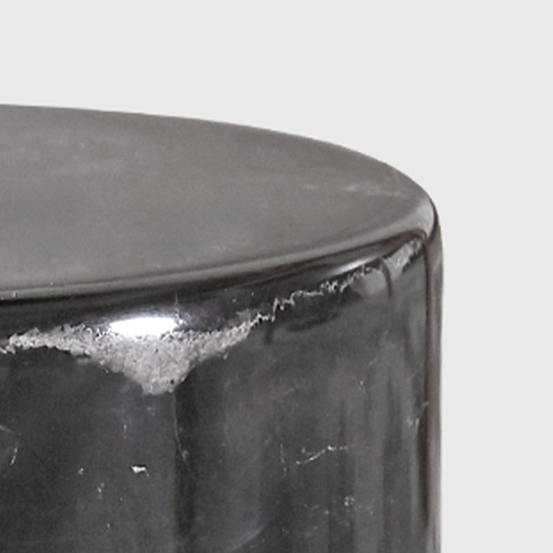 Mesa de portaobjetos del pedestal negro mesa redonda de la esquina para la sala de estar