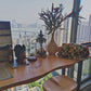 Brown Modern StyleTable Solid Wood and Iron Coffee Shop Bar Table Clearhalo 'Bar Furniture' 'Bar Tables' 'bar_tables' 'furn' 'furn_bar_tables' 'Furniture' 'furniture_bar_tables' 'Kitchen & Dining Furniture' 1200x1200_bc13a13e-ea59-4fb1-bd37-70a2bb7bc810