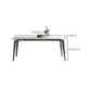 Stainless Steel Frame Dinette Table Stone Top Rectangle Dining Table Clearhalo 'Dining Tables & Seating' 'Dining Tables' 'dining_table' 'furn' 'furn_dining_table' 'Furniture' 'Kitchen & Dining Furniture' 1200x1200_bc13b4a1-732d-4cb6-9e25-ef3acecbe18f