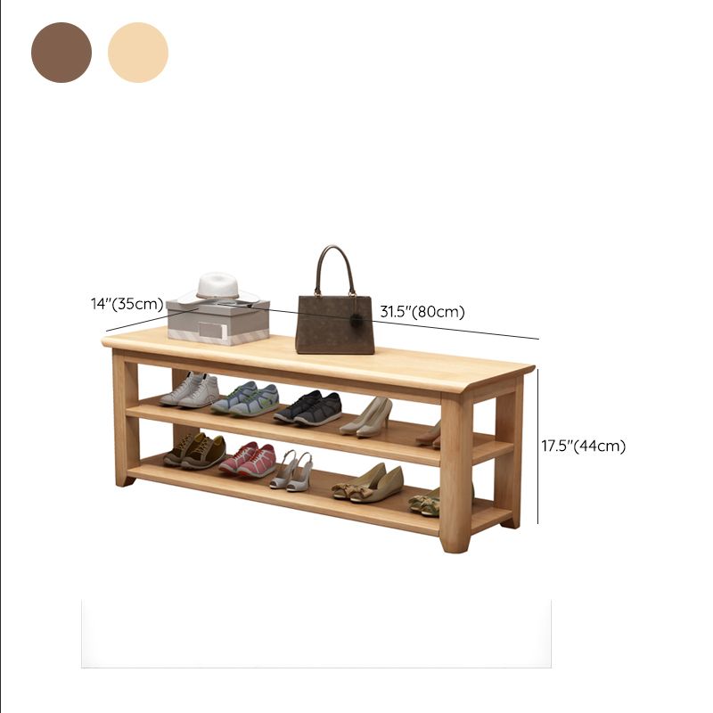 Modern Rubber Wood Bench Rectangle 15"Wide Accent Bench with Shoe Storage Clearhalo 'Benches' 'Chairs & Seating' 'furn' 'furn_benches' 'Furniture' 'Living Room Furniture' 1200x1200_bc13da03-83d4-474d-bd87-613674166c1a
