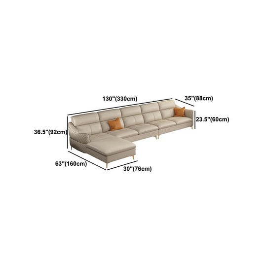 36.22 "alto moderno moderno vera pelle sezionale/divano con cuscino