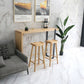 Modern Wood Bar Table with Rectangle Table Top Double Pedestal Table - 15.8'' Square Clearhalo 'Bar Furniture' 'Bar Tables' 'bar_tables' 'furn' 'furn_bar_tables' 'Furniture' 'furniture_bar_tables' 'Kitchen & Dining Furniture' 1200x1200_bc156644-c307-4a95-841c-42f48aedcd77