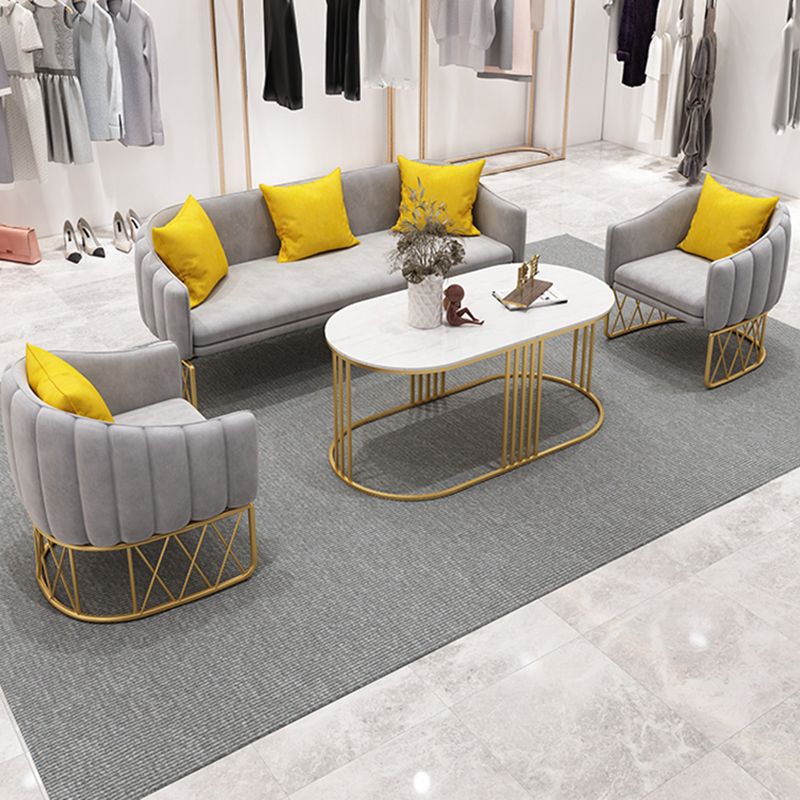 Sofá de brazo inclinado de sofá estándar de terciopelo para sala de estar, apartamento