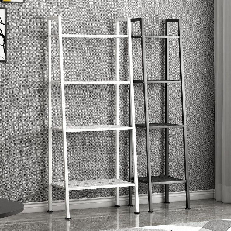 Modern Style Ladder Bookshelf Open Back Metal Bookcase for Home Clearhalo 'Bookcases' 'furn' 'furn_bookcases' 'Furniture' 'Office Furniture' 1200x1200_bc199cc7-2bfd-407a-90a7-e6b68ec99aec