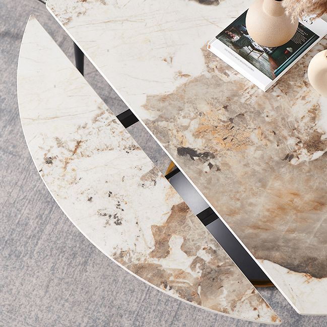 Luxury Sintered Stone Dining Table Round Table with Black Metal Base Clearhalo ' dining_table' 'Dining Tables & Seating' 'Dining Tables' 'furn' 'furn_dining_table' 'Furniture' 'furniture_dining_table' 'Kitchen & Dining Furniture' 'kitchen&dining_furn' 'kitchen' 'kitchen_dining_table' 1200x1200_bc19eddc-b0c2-4182-97f8-ff85d6e4ff0a