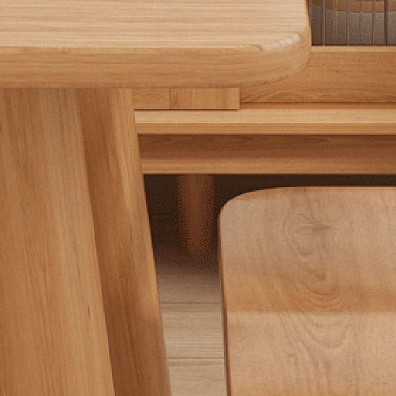 Set da pranzo in legno massiccio 1/5 pezzi tavolo da pranzo rettangolare con sedie posteriori a stecca