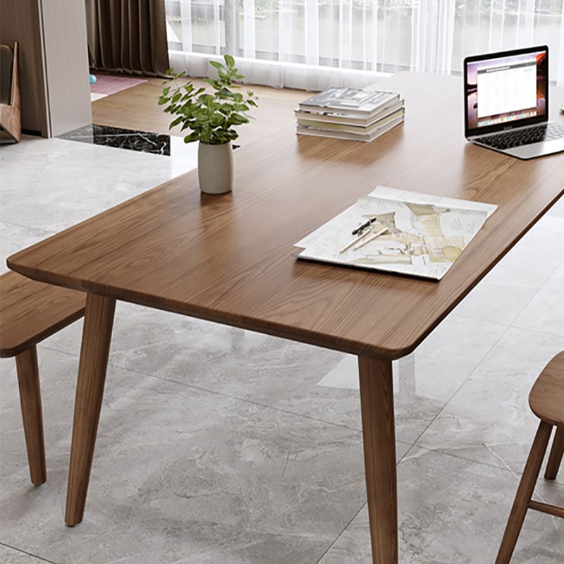 Contemporary Rectangular Writing Desk Solid Wood Office Desk Clearhalo 'furn' 'furn_office_desk' 'Furniture' 'Office Desks' 'Office Furniture' 'office_desk' 1200x1200_bc1ab62c-847d-481c-8d7a-374e2a72d7ae