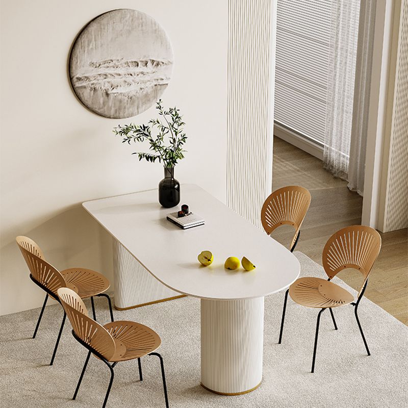 Table ardoise et métal glamour restaurant simple table à manger blanche