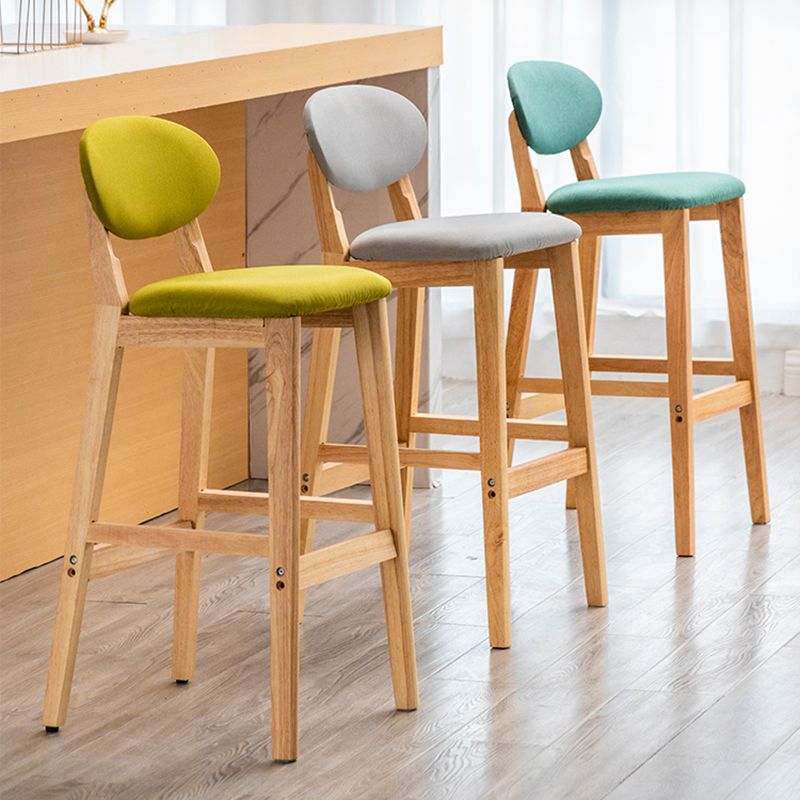 Modern Armless Backrest Counter Stool Wood Living Room Bar Stool with Cushion Clearhalo 'Bar Furniture' 'Bar Stools' 'bar_stools' 'furn' 'furn_bar_stools' 'furniture_bar_stools' 'Kitchen & Dining Furniture' 'kitchen&dining_furn' 'kitchen' 'kitchen_furn' Furniture' 1200x1200_bc1e72ec-595f-47ac-853d-8503d6756e9a