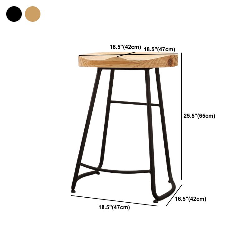 Modern Backless Armless Counter Stool Iron Cafe Bar Stool with Seat and Pedal Clearhalo 'Bar Furniture' 'Bar Stools' 'bar_stools' 'furn' 'furn_bar_stools' 'Furniture' 'Kitchen & Dining Furniture' 1200x1200_bc1f8052-ecdf-4ac9-9ec1-76ccef1794fb
