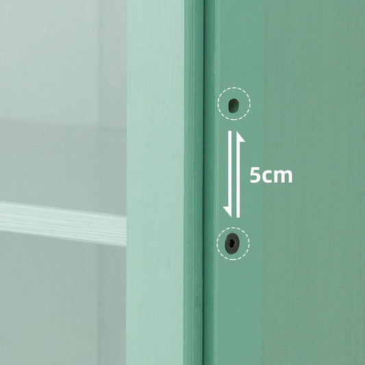 Server buffet di bambù verde con scaffalatura regolabile moderno server da pranzo