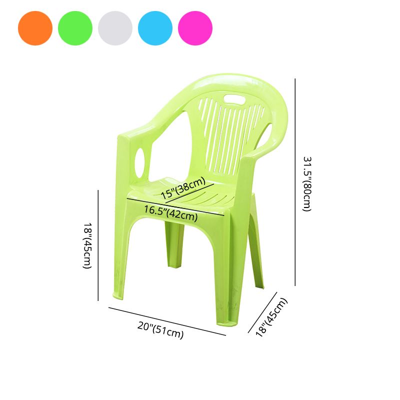 Contemporary Stacking Slat Back Dining Arm Chairs Plastic Dining Side Chair for Home Use Clearhalo ' kitchen&dining_furn' 'Dining Chairs' 'Dining Tables & Seating' 'dining_chair' 'furn' 'furn_dining_chair' 'Furniture' 'furniture_dining_chair' 'Kitchen & Dining Furniture' 'kitchen' 1200x1200_bc223b54-89db-4f55-87ef-2ae8bcb993c1