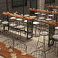 Solid Wood Pub Table Bar Height Industrial Rectangle Bar Table for Indoor Use