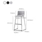 Schipi moderni in plastica da bar in plastica sgabello da bar con gambe metalliche