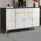 Wood Side Board Modern Style Sideboard with Drawers and Cabinets Clearhalo 'buffet_sideboard' 'Buffets & Sideboards' 'furn' 'furn_buffet_sideboard' 'Furniture' 'Kitchen & Dining Furniture' 1200x1200_bc254c34-e8f5-4fe8-8999-e2bc066ea292