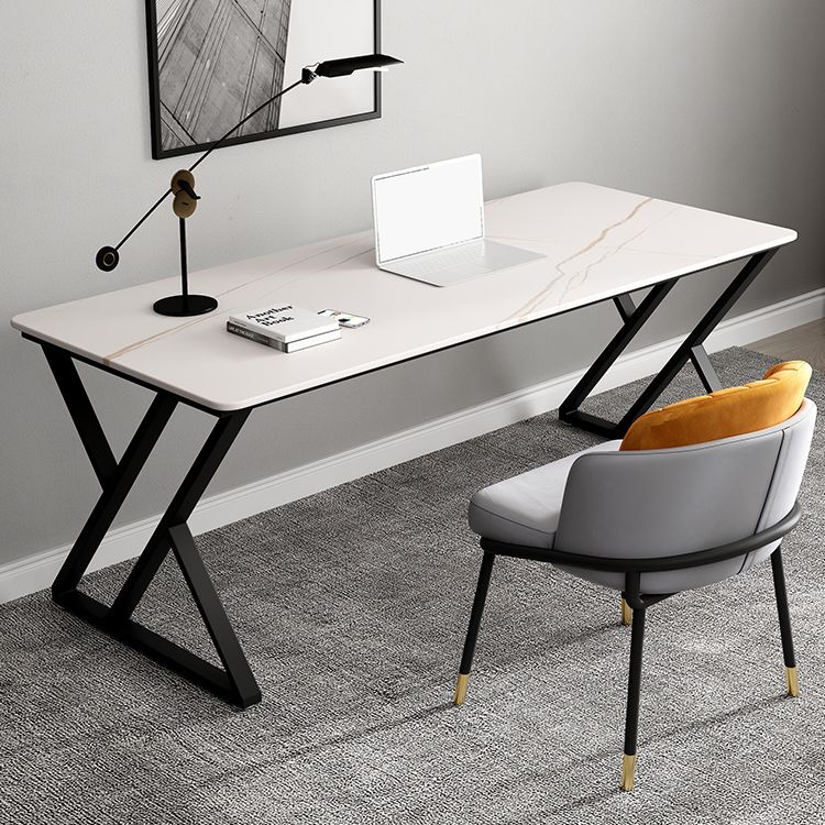 Rectangle Minimalist Dining Table White Tone Fixed Table of Sintered Stone Clearhalo ' dining_table' 'Dining Tables & Seating' 'Dining Tables' 'furn' 'furn_dining_table' 'Furniture' 'furniture_dining_table' 'Kitchen & Dining Furniture' 'kitchen&dining_furn' 'kitchen' 'kitchen_dining_table' 1200x1200_bc25c34b-0285-48fe-91bd-5accd26c05f2