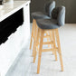 Modern Armless Backrest Counter Stool Wood Household Bar Stool with Pedal and Cushion Clearhalo 'Bar Furniture' 'Bar Stools' 'bar_stools' 'furn' 'furn_bar_stools' 'furniture_bar_stools' 'Kitchen & Dining Furniture' 'kitchen&dining_furn' 'kitchen' 'kitchen_furn' Furniture' 1200x1200_bc263caa-381f-4cc3-abfb-c0831c3a6f73