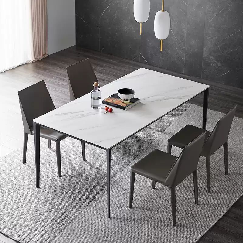 Contemporary 1/4/5 Pieces Dining Set Metal Dining Table Set for Home Use Clearhalo 'Dining Room Sets' 'Dining Tables & Seating' 'dining_room_set' 'furn' 'furn_dining_room_set' 'Furniture' 'furniture_dining_room_set' 'Kitchen & Dining Furniture' 1200x1200_bc279075-3c99-4103-8ea4-a8569fd88be8