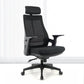 Sedia moderna con braccioli inclusi, sedia girevole, sedia da lavoro ergonomica con schienale alto