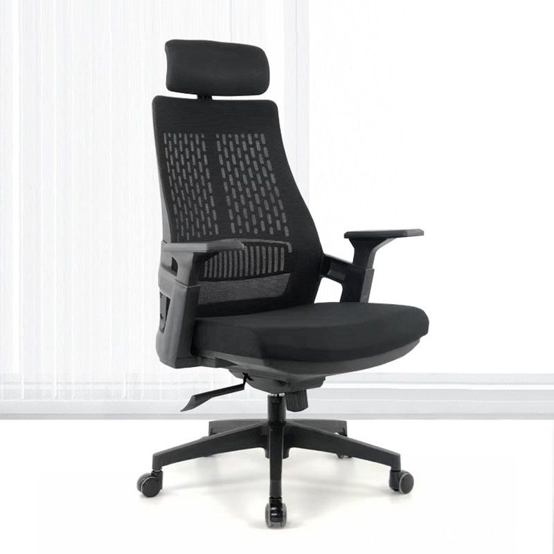 Sedia moderna con braccioli inclusi, sedia girevole, sedia da lavoro ergonomica con schienale alto