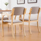 Home Scandinavian Arm Chair Open Back Wood Upholstered Dining Room Chair Clearhalo ' kitchen&dining_furn' 'Dining Chairs' 'Dining Tables & Seating' 'dining_chair' 'furn' 'furn_dining_chair' 'Furniture' 'furniture_dining_chair' 'Kitchen & Dining Furniture' 'kitchen' 1200x1200_bc281dbb-73d4-4755-9265-bfc15a1f023d