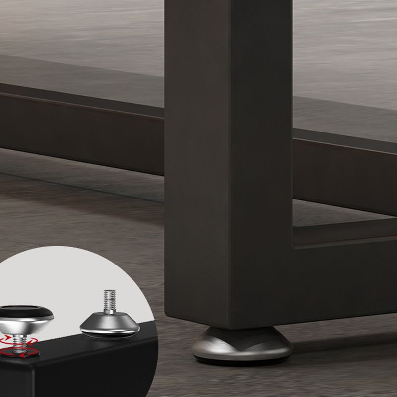 Industrial Wooden Dining Table Square Sled Dining Table for Restaurant