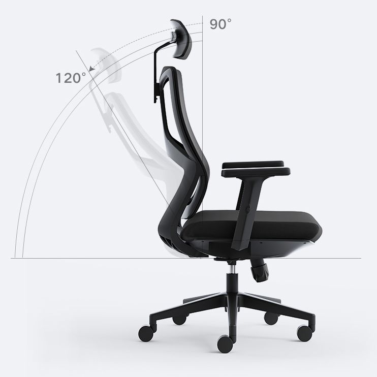 Silla de oficina contemporánea de 25 "W giratoria silla de escritorio de aire acondicionado transpirable