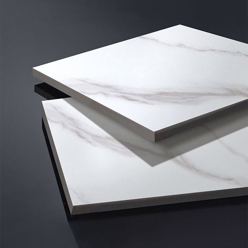 Modern Style White Dining Table Sintered Stone Table with Black Frame for Dining Room Clearhalo ' dining_table' 'Dining Tables & Seating' 'Dining Tables' 'furn' 'furn_dining_table' 'Furniture' 'furniture_dining_table' 'Kitchen & Dining Furniture' 'kitchen&dining_furn' 'kitchen' 'kitchen_dining_table' 1200x1200_bc2a0b96-817d-4491-9389-f2b7b7be9948