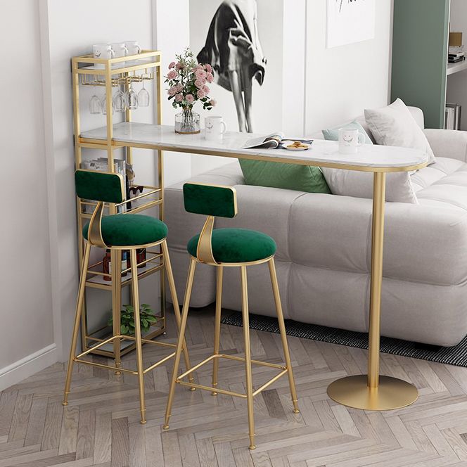 Juego de mesa de bar de mármol sintético estilo Glam, mesa de mostrador de 1/2/3 piezas para interior