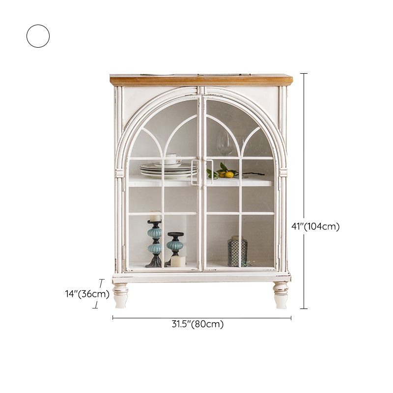 Mid-century Modern Distressed Wooden Cabinet Rectangle Accent Cabinet