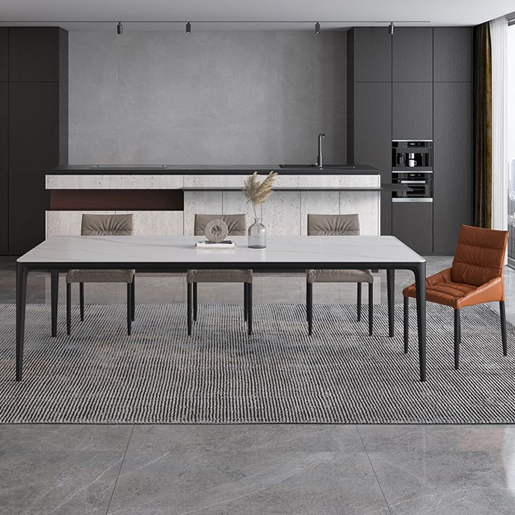 Rectangle Shape Dining Table Industrial Sintered Stone Table with 4 Legs Clearhalo ' dining_table' 'Dining Tables & Seating' 'Dining Tables' 'Furniture' 'furniture_dining_table' 'Kitchen & Dining Furniture' 'kitchen&dining_furn' 'kitchen' 'kitchen_dining_table' 1200x1200_bc2db691-03fc-48ae-add8-a21945de9f33