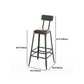 1/2/9 Pieces Industrial Solid Wood Bar Table Set Rectangular Counter Set for Home Use