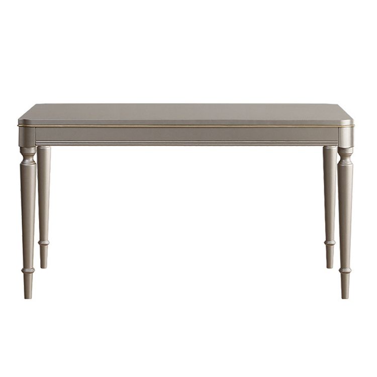 Rectangle Vintage Dining Table Champagne Tone Fixed Table for Home Use Clearhalo ' dining_table' 'Dining Tables & Seating' 'Dining Tables' 'furn' 'furn_dining_table' 'Furniture' 'furniture_dining_table' 'Kitchen & Dining Furniture' 'kitchen&dining_furn' 'kitchen' 'kitchen_dining_table' 1200x1200_bc2e3e3a-c5a6-4c23-bf28-9ab037328b5d