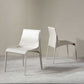Contemporary Leather Dining Armless Chair Metal Dining Chair for Restaurant Use