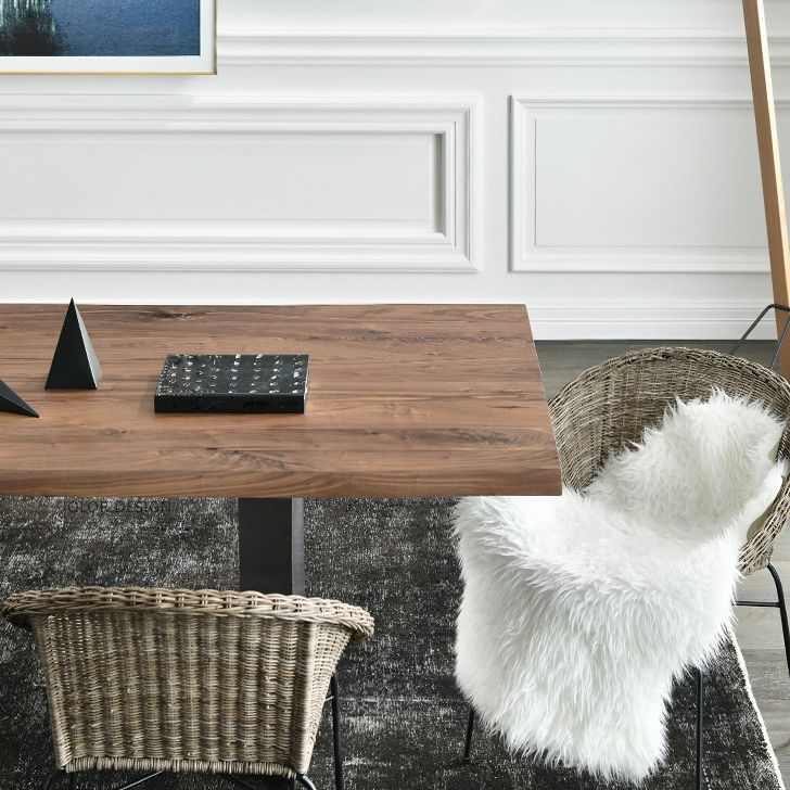 Industrial Pine Wood Table for Restaurant Rectangle Dining Table with Metal Double Pedestal Clearhalo ' dining_table' 'Dining Tables & Seating' 'Dining Tables' 'furn' 'furn_dining_table' 'Furniture' 'furniture_dining_table' 'Kitchen & Dining Furniture' 'kitchen&dining_furn' 'kitchen' 'kitchen_dining_table' 1200x1200_bc2fe744-3125-474d-a842-071032c83144