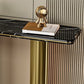 Modern Accent Table Marble Console Table with 1 Shelf for Hall , 33.46 Inch Tall Clearhalo 'Console Tables' 'console_tables' 'Entry & Mudroom Furniture' 'furn' 'furn_console_tables' 'Furniture' 1200x1200_bc31a61e-7926-40bf-8d74-6c6814da7ff7