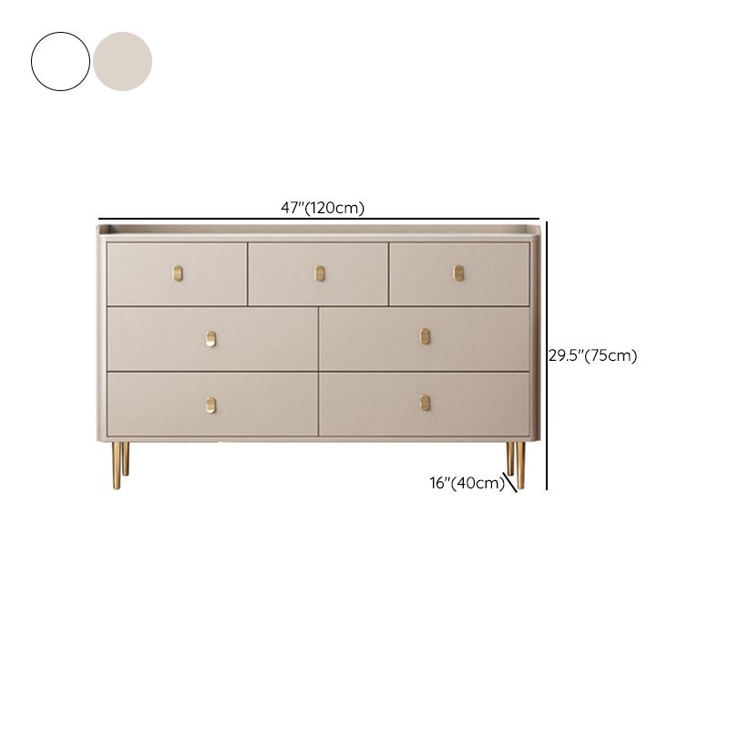 Cassettiera Glam orizzontale doppia in pietra con cassetti per camera da letto