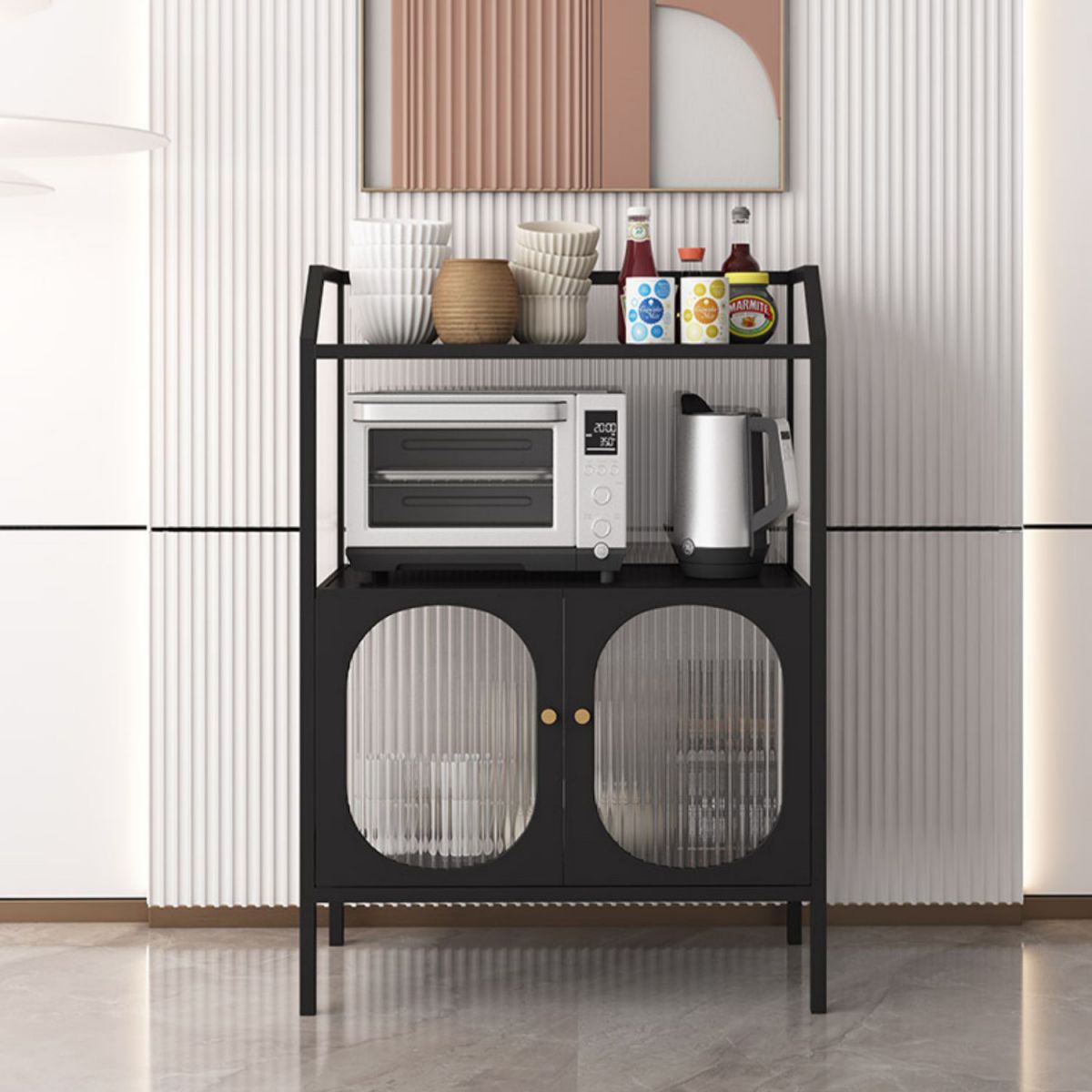 39.37 "H Sideboard Moderner Style Dining Server mit Türen für Küche und Wohnzimmer