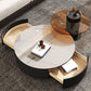 Glass Modern Round Side Table Bedroom No Distressing End Table
