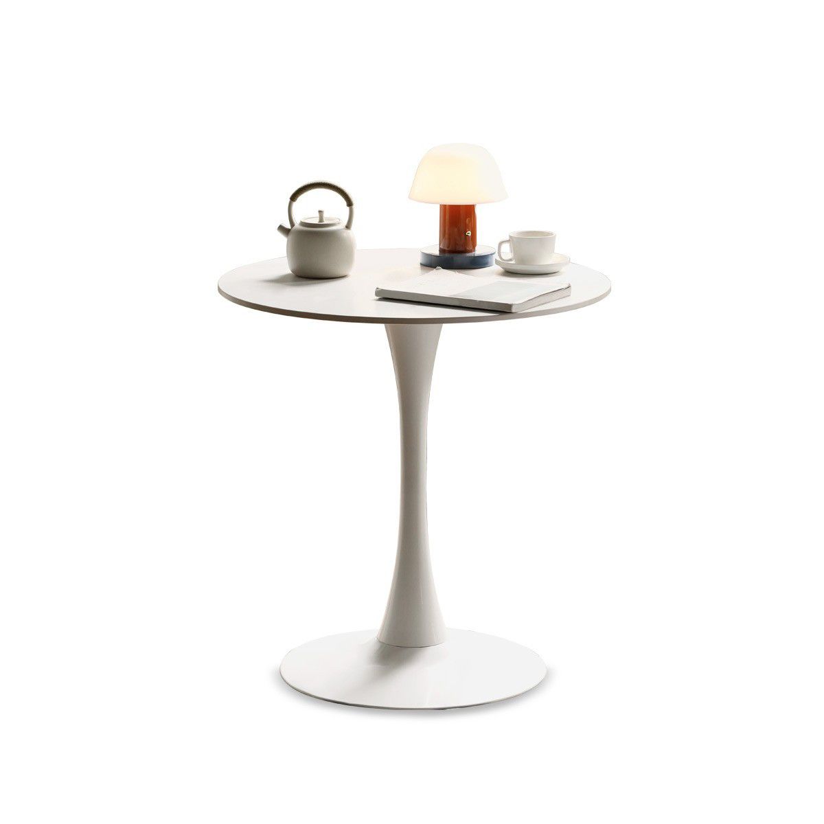 White Round Dining Table Stone Top Dining Table with Tulip Base Clearhalo 'Dining Tables & Seating' 'Dining Tables' 'dining_table' 'furn' 'furn_dining_table' 'Furniture' 'Kitchen & Dining Furniture' 1200x1200_bc359065-eb1f-4e6b-bc8d-e2b1887037d6