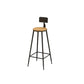 Contemporary Bar Stool Backrest Barstool with Black Metal Legs Clearhalo 'Bar Furniture' 'Bar Stools' 'bar_stools' 'furn' 'furn_bar_stools' 'Furniture' 'Kitchen & Dining Furniture' 1200x1200_bc359957-7a2d-4c7f-ad3a-acb73ad6da50