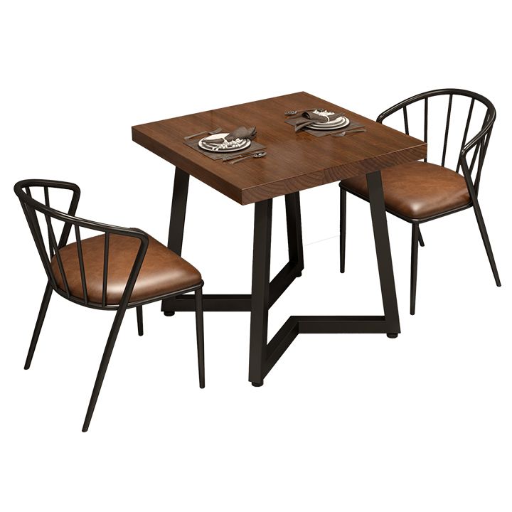 Industrial Dining Table Pine Solid Wood Table with Black Double Pedestal for Home Kitchen Dinner Clearhalo ' dining_table' 'Dining Tables & Seating' 'Dining Tables' 'furn' 'furn_dining_table' 'Furniture' 'furniture_dining_table' 'Kitchen & Dining Furniture' 'kitchen&dining_furn' 'kitchen' 'kitchen_dining_table' 1200x1200_bc35c660-10f3-47c3-85bf-3df95e398eb3