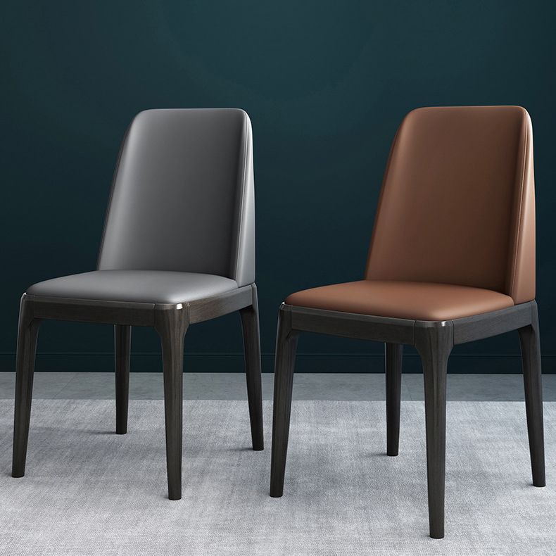 Glam Scandinavian Kitchen Dining Room Wood Chairs Solid Back Side Chair Set Clearhalo ' kitchen&dining_furn' 'Dining Chairs' 'Dining Tables & Seating' 'dining_chair' 'furn' 'furn_dining_chair' 'Furniture' 'furniture_dining_chair' 'Kitchen & Dining Furniture' 'kitchen' 1200x1200_bc3606cf-d824-4c42-83e2-571c379ae823