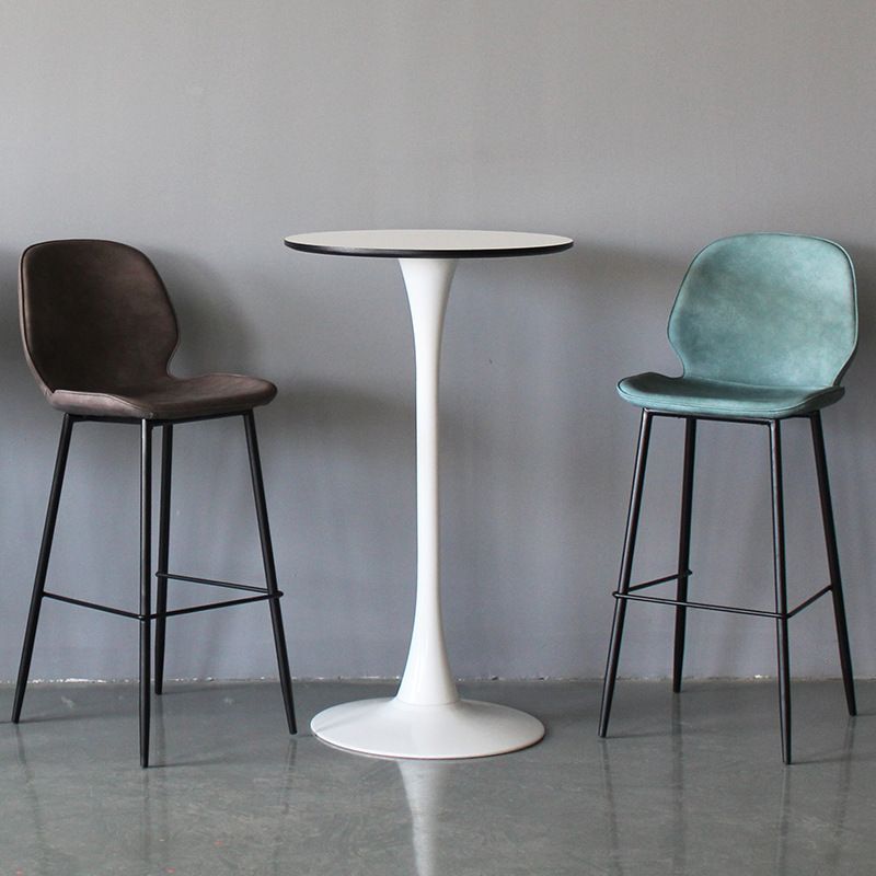 Round Bar Dining Table Contemporary Bar Dining Table with Pedestal Base Clearhalo 'Bar Furniture' 'Bar Tables' 'bar_tables' 'furn' 'furn_bar_tables' 'Furniture' 'furniture_bar_tables' 'Kitchen & Dining Furniture' 1200x1200_bc360eb8-c0fa-4161-ae84-15c73f6318d7