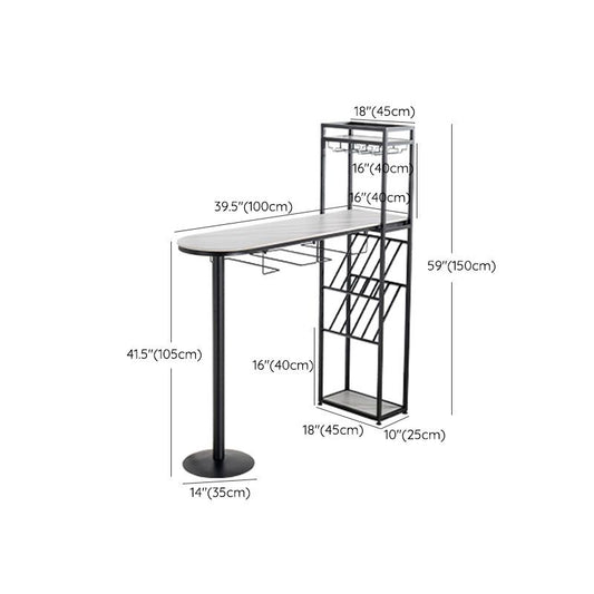 Moderner Kneipentisch mit Aufbewahrungsbasis Spezialsteiner -Top -Bar -Tisch